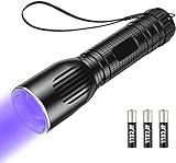 2 in 1 UV Taschenlampe, Schwarzlicht und Weißes Lichtwechsel Design Ultraviolette LED Lampe 4 Modi,Detektor für unechte Banknoten,Urin von Hunde, und andere H