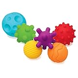 Infantino Textured Multi Ball Set – Texturierte Bälle im Set für die sensorische Entwicklung – Für Kinder ab 6 M