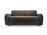 Jay-Be Retro Tief, 2er Sofa Bett in Luxus Stoff, Textil, mokka, 3-S