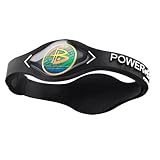 Power Balance Silikon Wristband, black / white, L, GWSA09BK00WTL