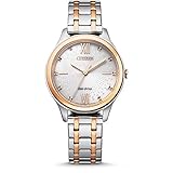 Citizen Damen Analog Eco-Drive Uhr mit Edelstahl Armband EM0506-77