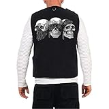 Spaß kostet Sommer Weste Brotherhood Patch Totenköpfe Skull für Outdoor mit vielen T