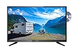 Reflexion 40 Zoll Smart Wide-Screen Full HD LED-Fernseher für Wohnmobile mit DVB-T2 HD, DVD-Player, Triple-Tuner und 12 Volt KFZ-Adapter (12 V/24 V, HDMI, USB, EPG, CI+, DVB-T Antenne), Schw