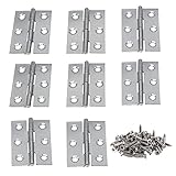 Türscharniere,8Pcs Edelstahlscharniere,Edelstahl Tür-Scharnier Scharniere, Türband Scharnier,Klappbare Hintere Scharniere,Edelstahl Klavierband,Edelstahl Scharniere Steckverbinder mit 6 Montage Lö