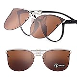 TERAISE Women's Clip-On Sonnenbrille Für Verschreibungspflichtige Brillen- Polarisierte Flip Up Vintage Cat Eye Sonnenbrille Für Damen F