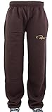 REDRUM Plain Trainingshose Jogginghose Sweatpants Fitness Sport Streetwear (M, Braun)