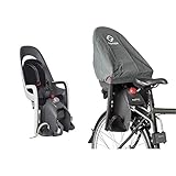HAMAX Caress Fahrradsitz Kind hinten schwarz Gepäckträgermontage Kindersitz & Regen Cover Rain Kindersitze, grau, One S