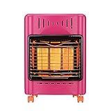HOME UK Gasheizofen 4200W, Indoor-Heizer Keramik Gasheizofen Gasheizung Gasofen Heizstrahler Gasstrahler Katalytofen Zeltheizung inkl. Gasschlauch und Druckminderer Set, 3 Heizstufen, mit R