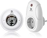 Bringer Funk-Thermostat Steckdose Wireless Steckdosenthermostat Infrarotheizung Thermostat mit Z