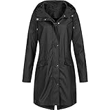 Damen Regenjacke Lang, 100% Wasserdicht, Atmungsaktiv Regenmantel, Travel Regen Poncho Regen Zubehör für Damen Herren Regenbekleidung Regencape für Wandern Radfahren Camping R