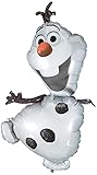 Amscan 2831601 - Super Shape Frozen Olaf, Größe circa 58 x 104 cm, Heliumballon, Geburtstag, Dek
