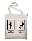 Styletex23 Your Girlfriend My Girlfriend Fun Jutebeutel Baumwolltasche,