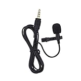 Lavalier Mikrofon Ansteckmikrofon Omnidirectional Kondensator-Mikrofon Lapel Mic mit Einfacher Clip on System für iPhone & Android Smartphone, Laptop Macbook,