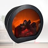 ZLJIA Deko LED Kamin Tischkamin Indoor mit realistischer Flammensimulation schw