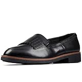 Clarks Damen Mokassin, Schwarz (Black Leather), 40 EU