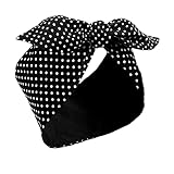 Draht Kostüm Stirnbänder Polka Punkt Stirnbänder Retro Vintage Haarband Kopfwickel für Mädchen und Frauen (Schwarz)