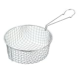 KitchenCraft Frittierkorb, Draht, Tief, Metall, passt in 18 cm Fritteuse/Pfanne, 16.5