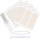 LYYDAN Schlupflider Stripes Tape, 240 Stück Eyelid Sticker, Augenlid Stripes Unsichtbare Mit Gabelstangen Pinzette & Sprühflasche, Klebrig Bei Wassereinwirkung, Wasserdicht Eyelid Lifting Strip