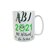 Geschenk zum ABITUR 2021 Schulabschluss witzig Tasse Mädchen Jungen Abiturgeschenk grü