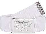 2Stoned Hosengürtel Stoffgürtel Weiß Chromschnalle Classic, 3 cm breit für Damen und H
