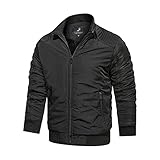 Eaylis Herren Herbst-und-Winterjacke Freizeit Plus Size Pocket Baumwollwattierte Jacke Mantel, wasserdicht Winddicht Pilotenjacke Retro übergangsjacken Karneval Weihnachten Outdoorjack