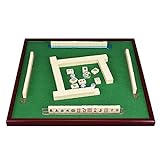 LSF Mahjong Mah Jongg Mini 144 Mahjong Fliesen Set Reisetafel Spiel Chinesische traditionelle Mahjong-Spiele, tragbare Größe und leichtes Gewicht (Color : Ivory)