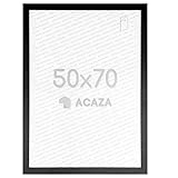 ACAZA Bilderrahmen 50 x 70 cm mit bruchsicherem Plexiglas für Fotowand, großer Fotorahmen für Poster oder Bilder als Bilderwand Deko, Bilderrahmen schw