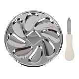 Austernteller Edelstahl Austernöffner Austernschale Austernmesser: 2 Stücke Meeresfrüchte Werkzeug Set Austernplatte Schnecken Pfanne Escargot Teller Grillplatte Speisenteller für Hotel R