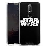 DeinDesign Silikon Hülle kompatibel mit Nokia X6 Case transparent Handyhülle Darth Vader Star Wars Log