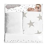 Lilly and Ben® Wickelauflagenbezug 2er Pack I kuscheliger & saugstarker Bezug mit Baumwoll-Oberfläche für Wickelauflage I pflegeleichter & schadstofffreier Spannbezug aus weichem F