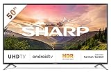 SHARP Android TV 50BL2EA, 126 cm (50 Zoll) Fernseher, 4K Ultra HD LED, Google Assistant, Amazon Video, Harman/Kardon Soundsystem, HDR10, HLG, B