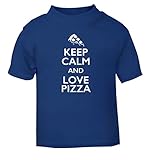 Flox Creative Baby T-Shirt Keep Calm and Love Pizza Gr. 2-3 Jahre , dunkelb
