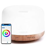 ASAKUKI Alexa Aroma Diffuser 500ml, WLAN Smart Ätherische Öl Ultraschall Duftlampe Luftbefeuchter, Kompatibel mit Alexa und Google Home, APP Steuerb