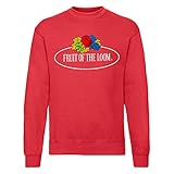 Fruit of the Loom Sweatshirt mit großem Vintage-Logo, Farbe:rot - Vintage-Logo groß, Größe:XL