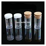LYJUN 20pcs / Lot 24x45mm Labor Flache untere Kunststoffprüfrohre Probenschale Packungsrohr mit Kappe Gute Qualität (Capacity : with Plastic Cap)