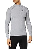 Odlo Herren Unterhemd BL TOP Turtle neck l/S Active Warm, Grey Melange, XL, 152012