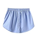 Komiseup Fake Top Damen Stretch Rock mit Gefälschtem Saum Geschichtet Shirt Stripe Extender Half Slips Einstellbare Rock Frauen Teenager-Mädchen Gefälscht Lower Skirt Sweep Top Minirock Shirt Ex