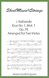 J. Kalliwoda Duet No. 1, Mvt. 1 Op. 70 for Two Violas (English Edition)