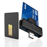 ID-Kartenleser USB-Smartcard-Leser SIM-Kartenleser, DOD Militär USB Common Access CAC/IC Bank/Krankenversicherung Speicherkartenleser, kompatibel mit Windows, Linux/Unix, MacOS X