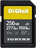 Professional 256 GB SD Memory Card UHS-II Class 10 Speicherkarte SDXC C10, U3, Datenspeicher, ideal für DSLR-Kameras und Advanced Camcorders (256 GB)