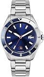 Lacoste Mens Analog Quartz Uhr mit Edelstahl Armband 2011127
