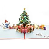 KIMI-HOSI 3D Pop Up Weihnachtskarte Weihnachtsbaum-Grußkarte Neujahrskarte für Männer, Frauen, Studenten, Lehrer, Familie, Freunde,