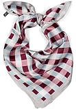 styleBREAKER Damen Dreieckstuch mit Karo Muster, Rockabilly Style, Multifunktion Tuch, Halstuch, Kopftuch, Bandana 01016172, Farbe:Weinrot-Hellb