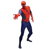 Morphsuits Spiderman Ganzkörperanzug Kostüm für Erwachsene, Marvel Verkleidung, Faschingskostüm Herren Damen - XL