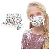 10 StüCk Kinder Mundschutz Mit Motiv Bunt Einweg MNS Mund Tuch Staubdicht Hrschlaufen Maske Bandana Schals TüCher Atmungsaktive Face Halstuch 3 Lagig Einweg Mund Und Nasenschutz Jungen MäD