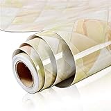 kengbi Einfach zu dekorieren, beliebte dauerhafte Tapete, moderne DIY Marmor PVC Wandaufkleber, Raumdekorfolie, selbstklebende Tapete, Küche, Schrank, Kontaktpapier, wasserdichte Tap