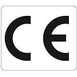 Labelident CE Zeichen weiß - 12,7 x 11 mm - 1000 Polyester-Etiketten in 1 Packung(en), CE Kennzeichnung Aufkleber p