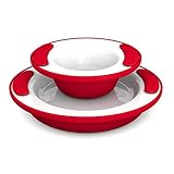 Ornamin Thermoteller Ø 25 cm und Thermoschale 200 ml rot (Modell 201 + 203) / Warmhalteteller, Thermo-S