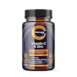 Vitamin C + Zink - 180 Kapseln (6 Monate) - 1200mg Vitamin C und 40mg Zink - Getestet und Zertifiziert - Hochdosiert von Clearwave H