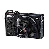 Canon PowerShot G9 X Mark II Kompaktkamera (20,1 MP, 7,5cm (3 Zoll) Display, DIGIC 7, optischer Bildstabilisator, Full-HD, WLAN, NFC, Bluetooth, Blendenautomatik; Zeitautomatik, 1080p), schw
